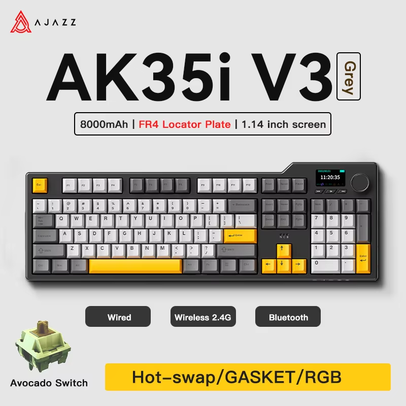 Gaming Keyboard And Mouse Combo Wireless - Teclado para Juegos Ajazz AK35I V3/V4