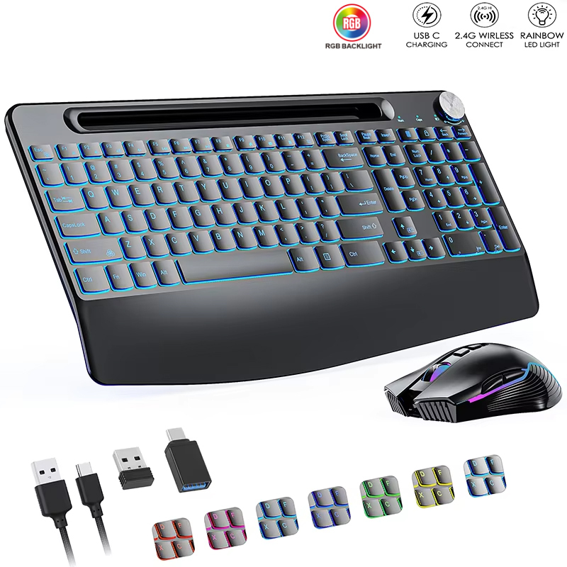Gaming Keyboard And Mouse Combo Wireless - Combo de ratón y teclado inalámbrico