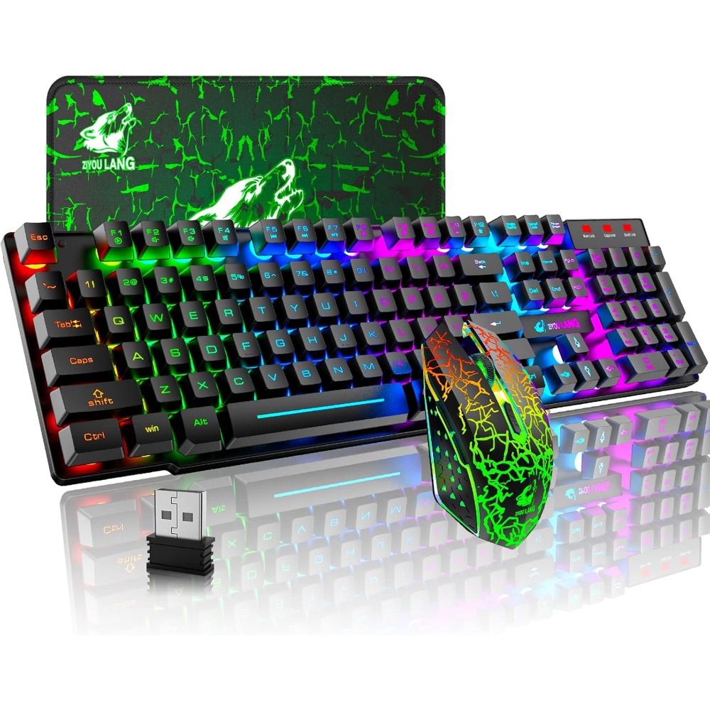 Gaming Keyboard And Mouse Combo Wireless - Combo de Teclado y Ratón Inalámbrico