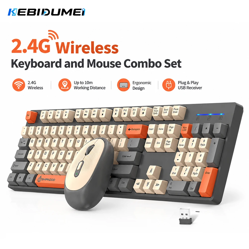 Gaming Keyboard And Mouse Combo Wireless - KEBIDUMEI-Juego combinado de teclado y ratón