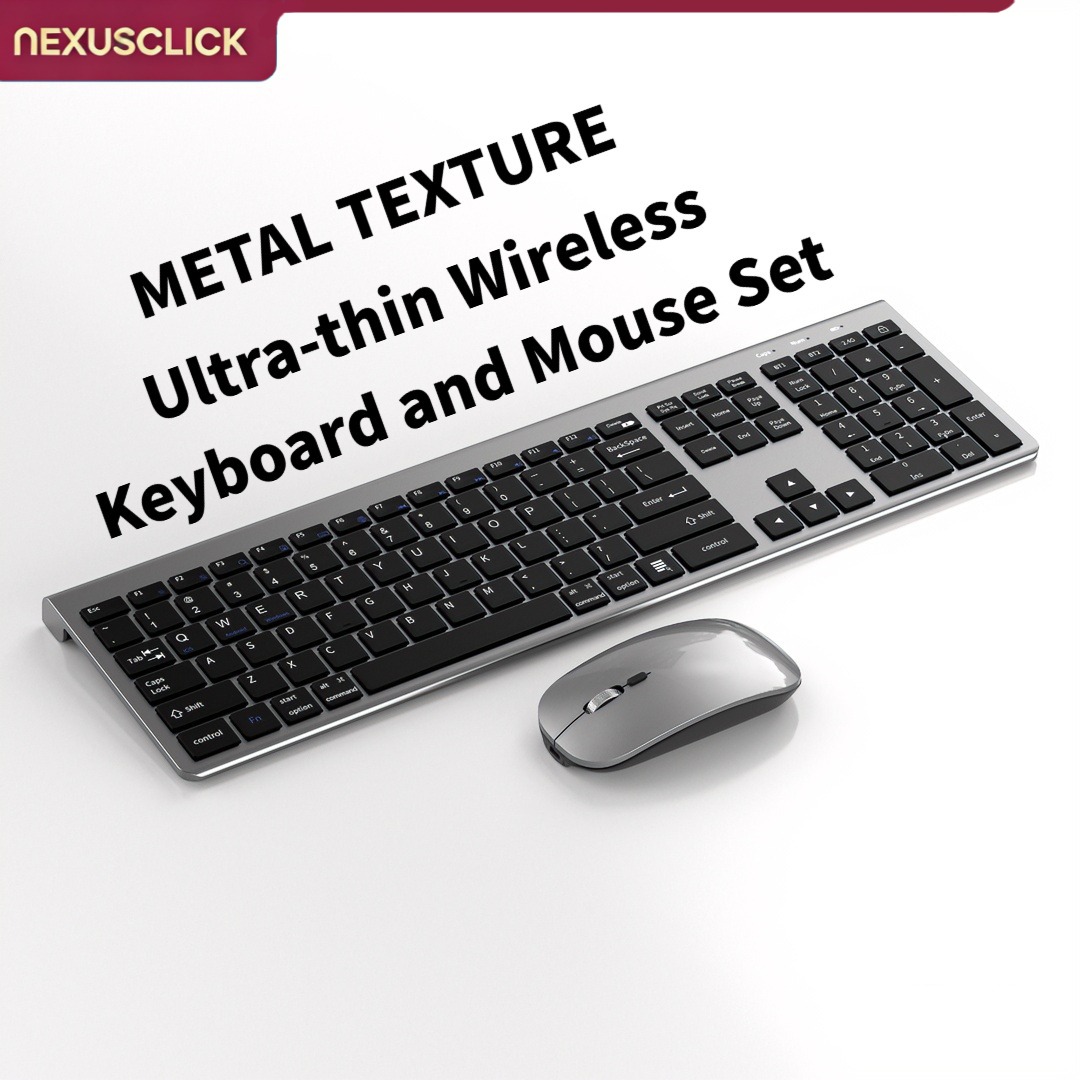 Gaming Keyboard And Mouse Combo Wireless - NexusClick Teclado inalámbrico de 104 teclas,
