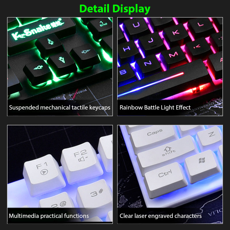 Juego de teclado y ratón KM320 - Gaming Keyboard Mouse Combo reseña y precio
