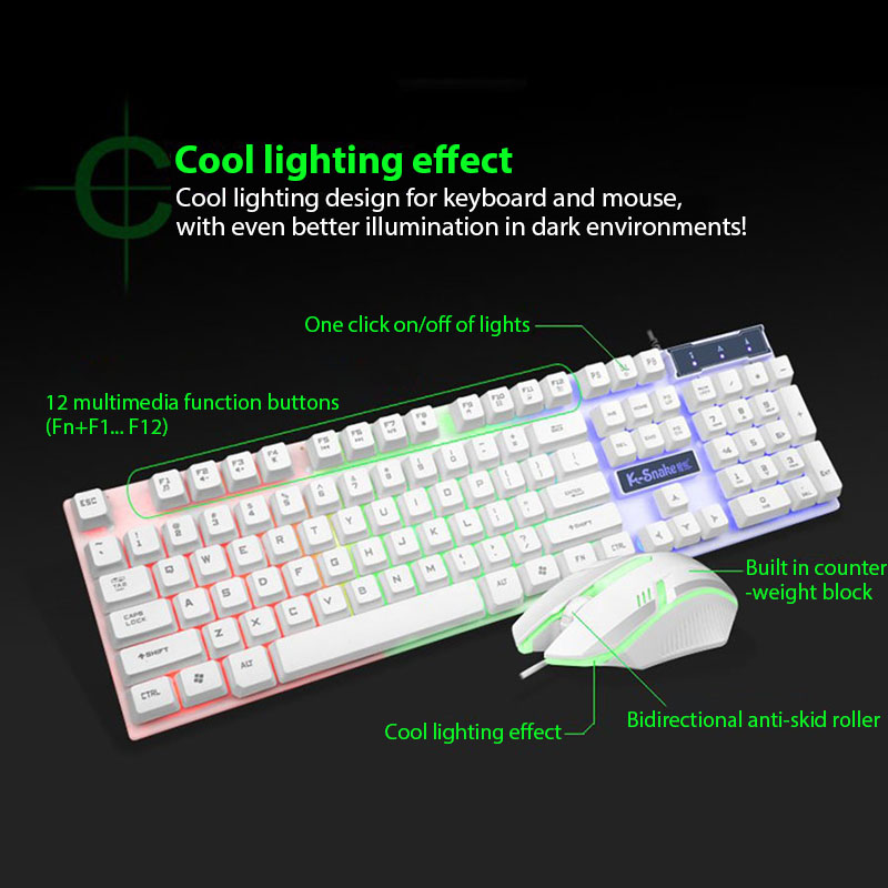 Juego de teclado y ratón KM320 - Gaming Keyboard Mouse Combo reseña y precio