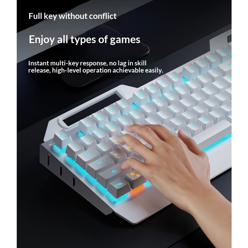 Combo de Teclado Mecánico Inal - Gaming Keyboard And Mouse Combo Wireless reseña y precio