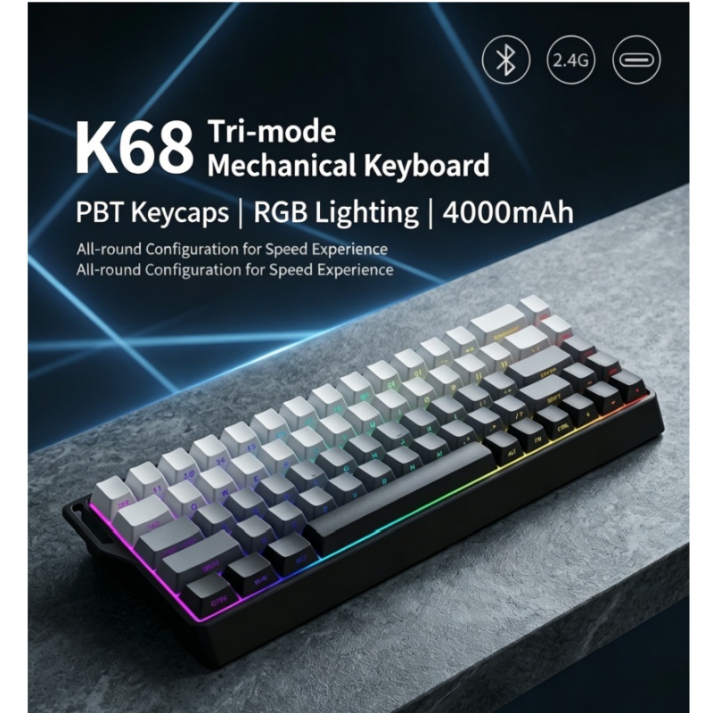 Teclado Mecánico Inalámbrico K - Gaming Keyboard Blue Switches reseña y precio