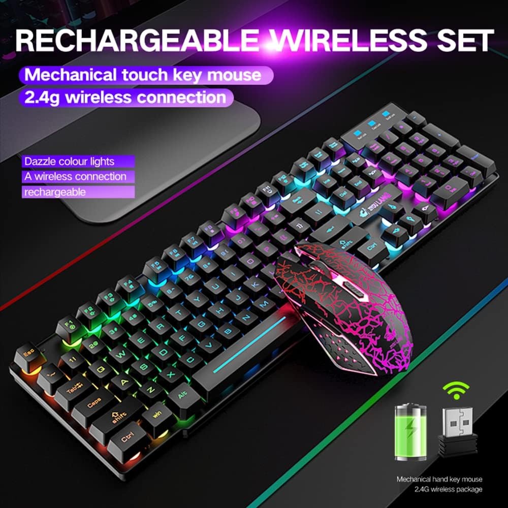Combo de Teclado y Ratón Inalá - Gaming Keyboard And Mouse Combo Wireless reseña y precio