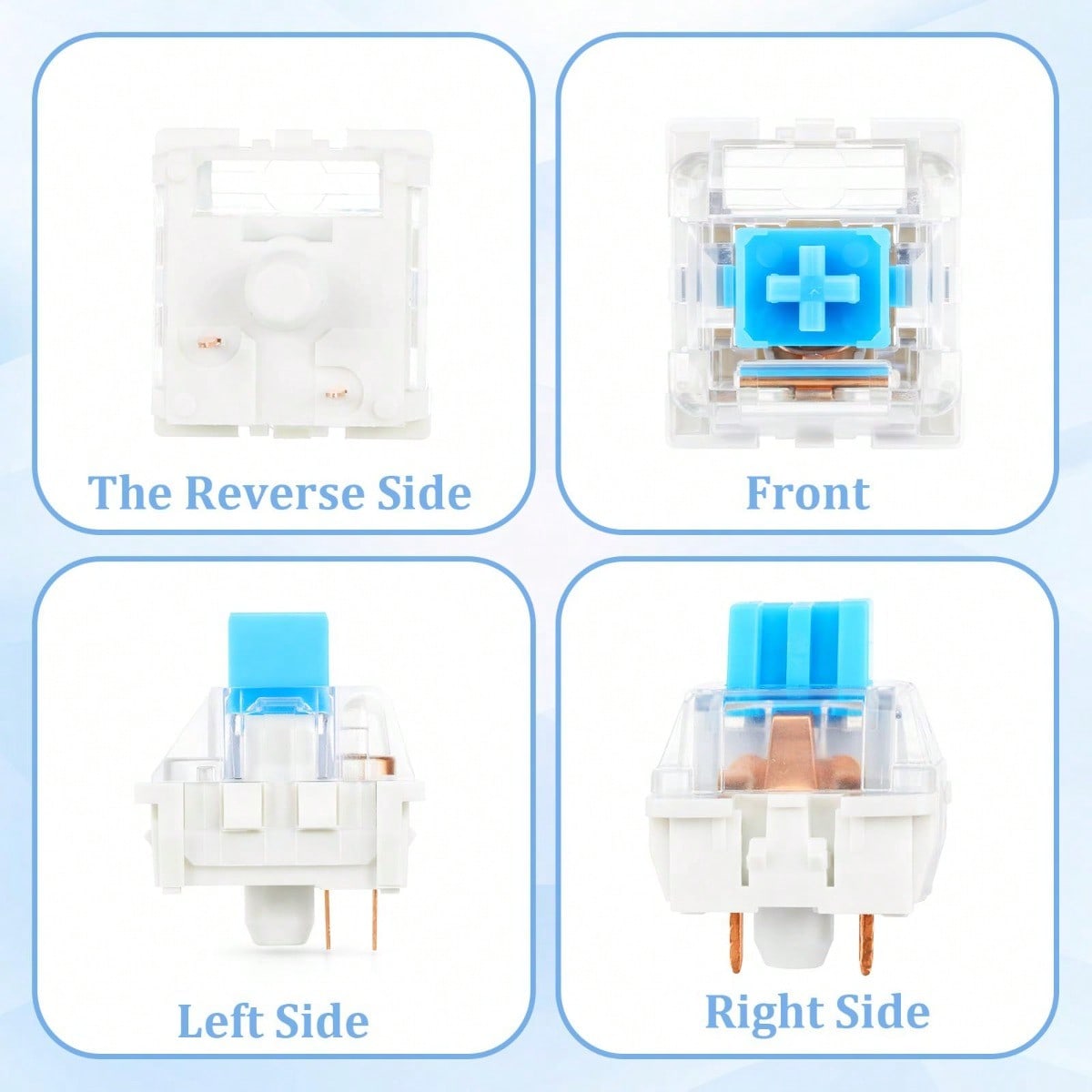 100 interruptores azules práct - Gaming Keyboard Blue Switches reseña y precio