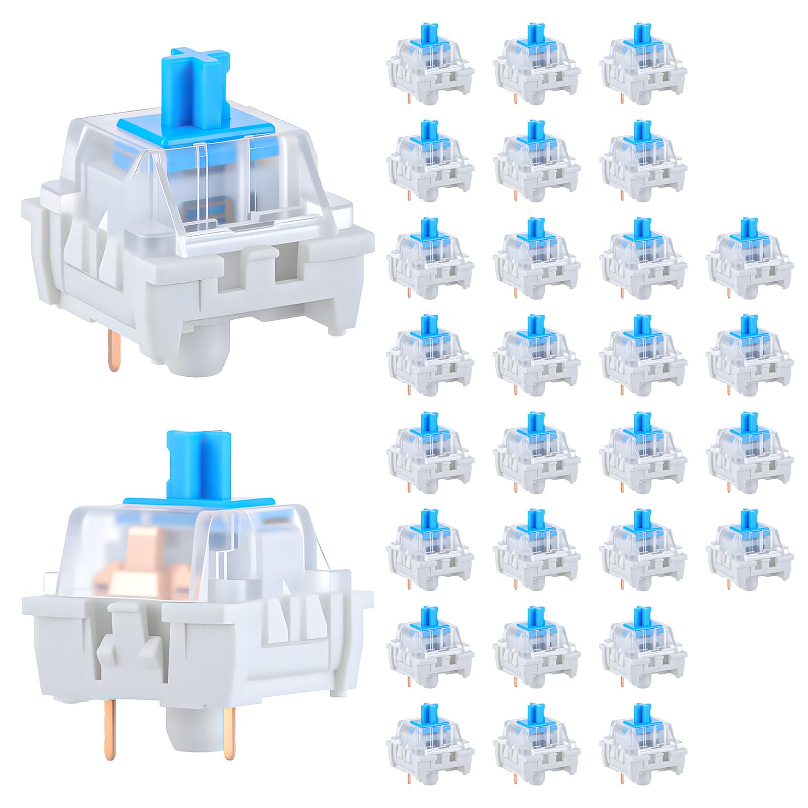 30 interruptores mecánicos par - Gaming Keyboard Blue Switches reseña y precio