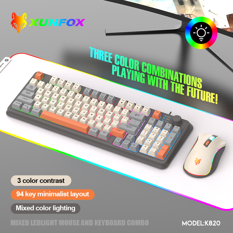 K820 USB juego con cable tecla - Gaming Keyboard Mouse Combo reseña y precio