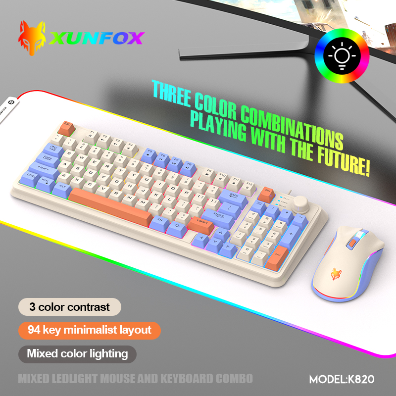 K820 USB juego con cable tecla - Gaming Keyboard Mouse Combo reseña y precio