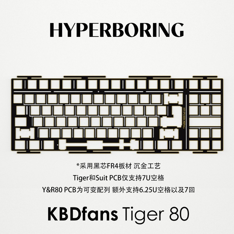 HYPERBORING Tiger80, Placa de  - Gaming Keyboard Ergonomic reseña y precio