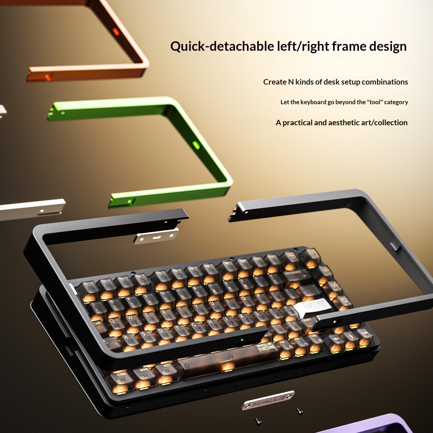 Royalaxe E75 HE carcasa de alu - Gaming Keyboard Hall Effect Switches reseña y precio