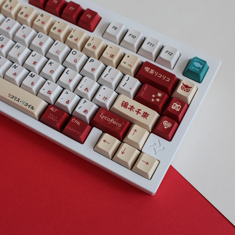 Teclas PBT de Anime Lycoris Re - Gaming Keyboard Ergonomic reseña y precio
